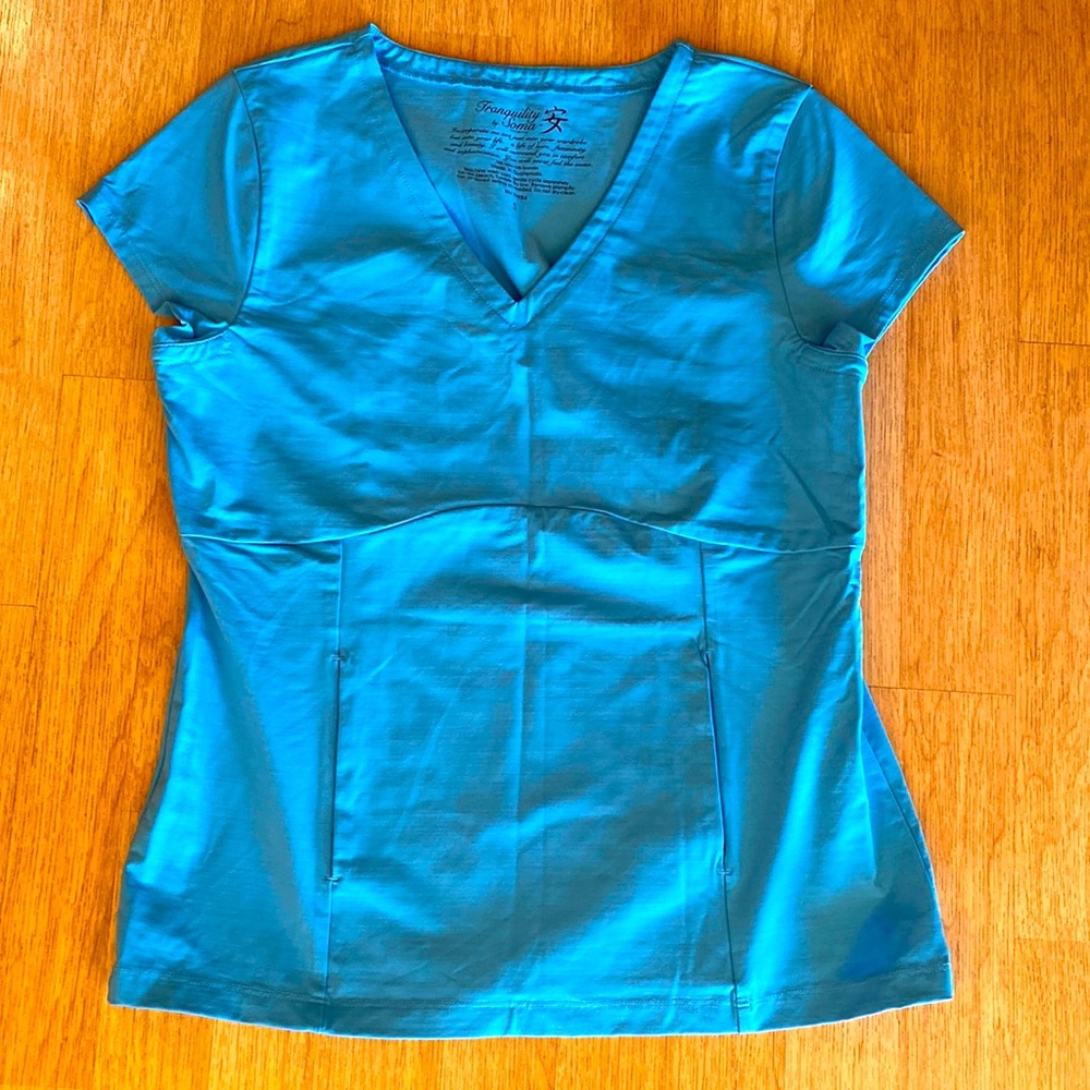 SOMA Tranquility cap sleeve Blue Pullover Size Small